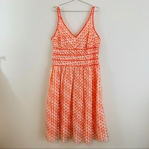 Robbie Bee Sundress Orange Peach Polka Dots - Size 16
